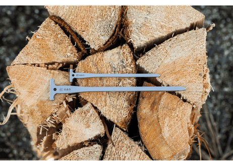 【10cm、15cm 4本セット】ステンレス製キャンプ用ペグ 『剱（つるぎ）』