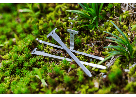 【10cm、15cm 4本セット】ステンレス製キャンプ用ペグ 『剱（つるぎ）』