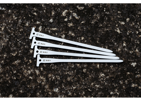 【10cm、15cm 4本セット】ステンレス製キャンプ用ペグ 『剱（つるぎ）』