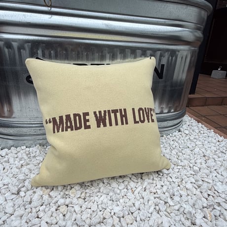 Signature jacquard cushion cover YELLOW.PIN//シグネチャージャガードクッションカバー　イエローピン