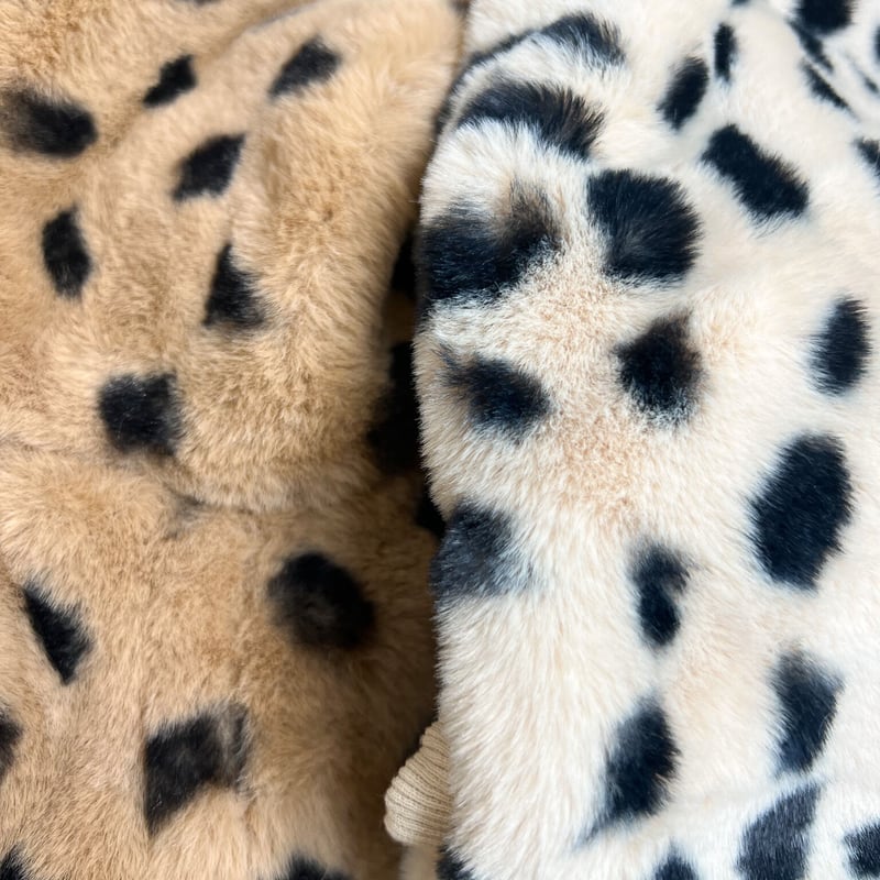 USHH:エコファーレオパードロンパース:ブラウン サイズ：S USHH:エコファーレオパードロンパース:ブラウン サイズ：S