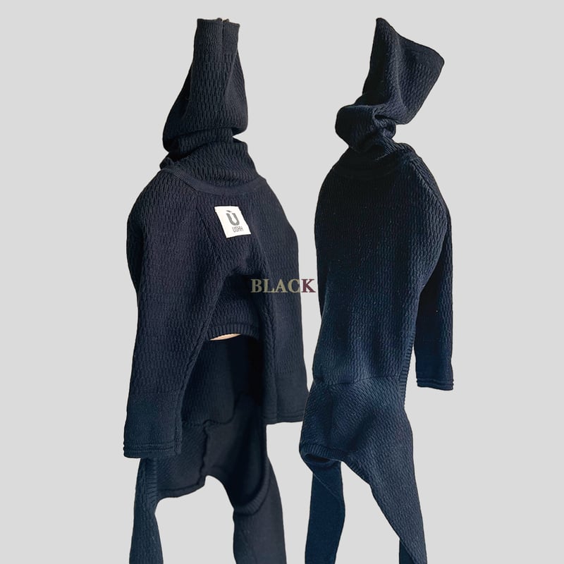 thermal knit rompers: black <サーマルニットロンパース:ブラック> thermal knit rompers: black <サーマルニットロンパース:ブラック>
