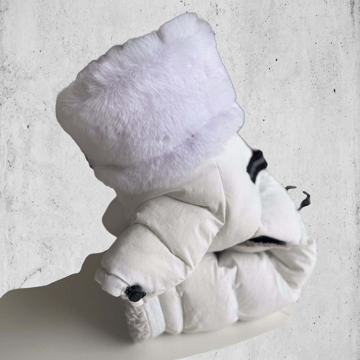 SNZ ECO FUR SNOW SUIT: WHITE <SNZｴｺﾌｧｰｽﾉｰｽｰﾂ: ﾎ