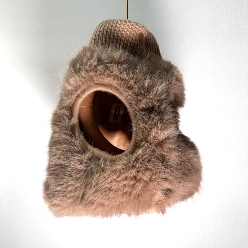 ECO FUR SHORT VEST:Light beige//エコファーショートベスト: ラ