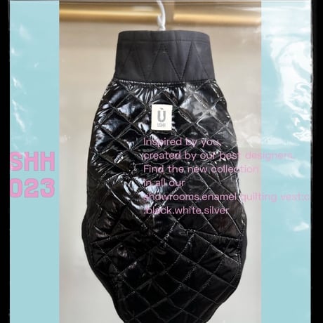 ENAMEL QUILTING VEST//エナメルキルティングベスト　ENAMEL BLACK//エナメルブラック