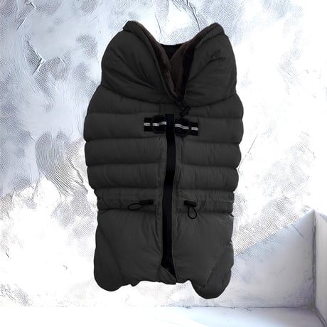 <FRENCH BULLDOG> QUILTING SNOW SUIT: BLACK <フレンチブルドッグ:ｷﾙﾃｨﾝｸﾞｽﾉｰｽｰﾂ: ﾌﾞﾗｯｸ>