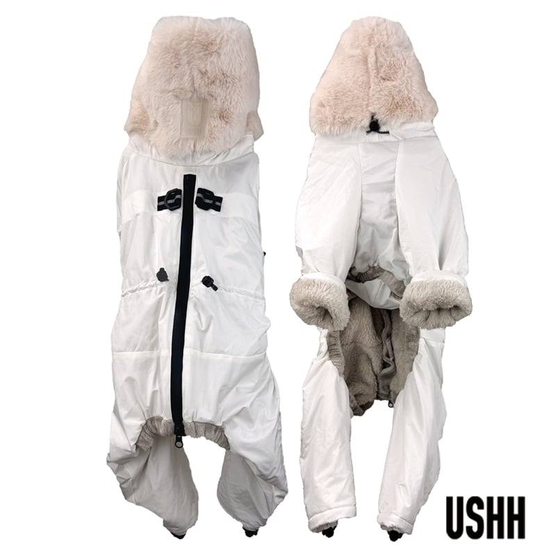 USHH ミルキーホワイト スノースーツ　Mサイズ USHH ミルキーホワイト スノースーツMサイズ