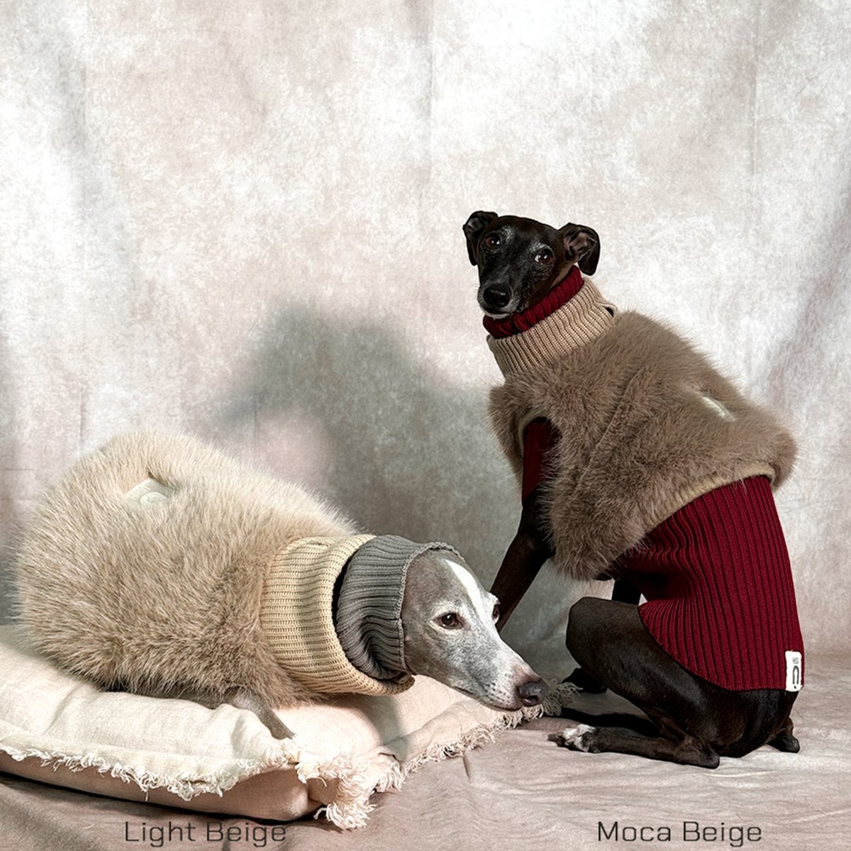 ECO FUR SHORT VEST:Light beige//エコファーショートベスト: ラ