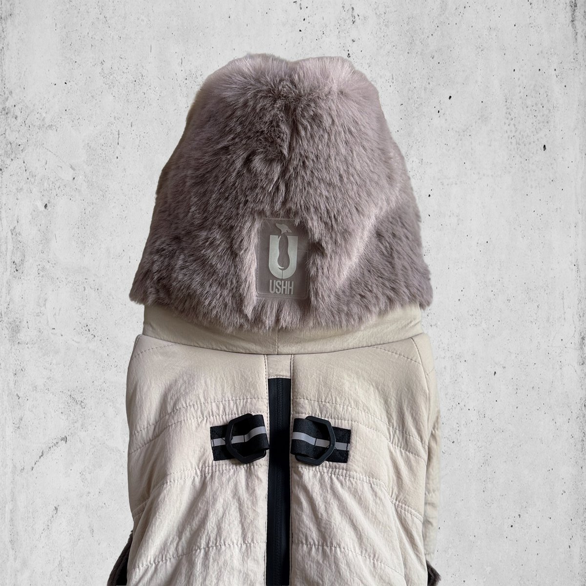 2025NEW ECO FUR SNOW SUIT:BEIGE<ｴｺﾌｧｰｽﾉｰｽｰﾂ: ベー