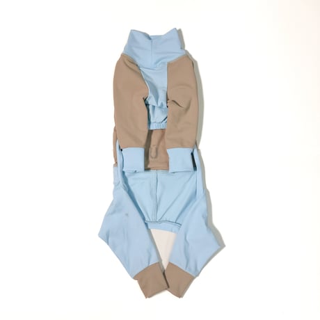 Rush guard full rompers:sax*beige// ラッシュガードフルロンパース:ｻｯｸｽ*ﾍﾞｰｼﾞｭ