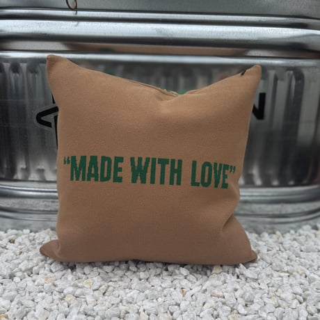 Signature jacquard cushion cover CAMEL//シグネチャージャガードクッションカバー　キャメル