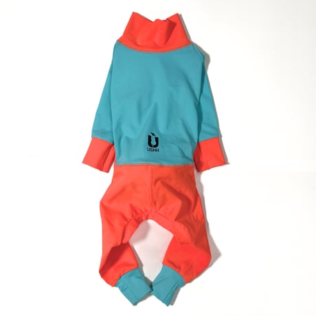 Rush guard full rompers:orenge*turquoise// ラッシュガードフルロンパース:ｵﾚﾝｼﾞ*ﾀｰｺｲｽﾞ