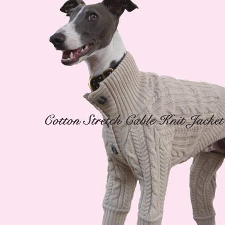 Cotton strech cable knit JK : ECRU <ｺｯﾄﾝｽﾄﾚｯﾁｹｰﾌﾞﾙﾆｯﾄｼﾞｬｹｯﾄ:ｴｸﾘｭ>