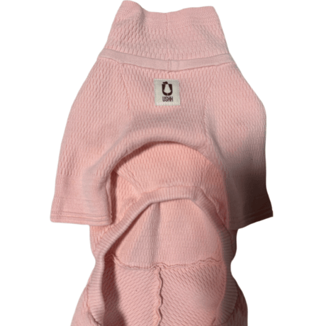 <MINIATURE SCHNAUZER> Thermal Knit Rompers: tutu pink  <ﾐﾆﾁｭｱｼｭﾅｳｻﾞｰ:ｻｰﾏﾙﾆｯﾄﾛﾝﾊﾟｰｽ: ﾁｭﾁｭﾋﾟﾝｸ>