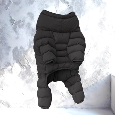 <FRENCH BULLDOG> QUILTING SNOW SUIT: BLACK <フレンチブルドッグ:ｷﾙﾃｨﾝｸﾞｽﾉｰｽｰﾂ: ﾌﾞﾗｯｸ>