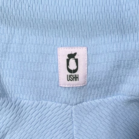 <FRENCH BULLDOG> Thermal Knit Rompers: solty lake <フレンチブルドッグ:ｻｰﾏﾙﾆｯﾄﾛﾝﾊﾟｰｽ: ｿﾙﾃｨﾚｲｸ>
