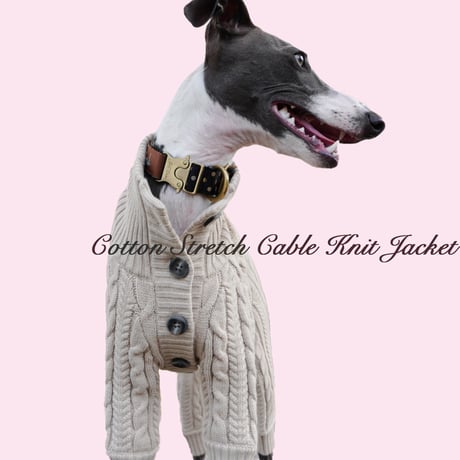 Cotton strech cable knit JK : ECRU <ｺｯﾄﾝｽﾄﾚｯﾁｹｰﾌﾞﾙﾆｯﾄｼﾞｬｹｯﾄ:ｴｸﾘｭ>