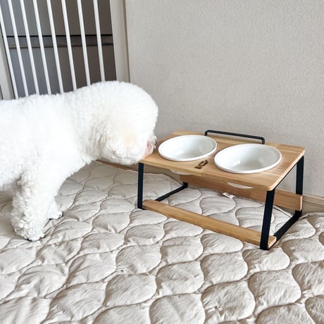 TWO BOWL DOG FEEDER //２ボウルドッグフィーダー