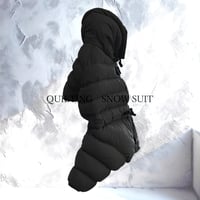 <FRENCH BULLDOG> QUILTING SNOW SUIT: BLACK <フレンチブルドッグ:ｷﾙﾃｨﾝｸﾞｽﾉｰｽｰﾂ: ﾌﾞﾗｯｸ>