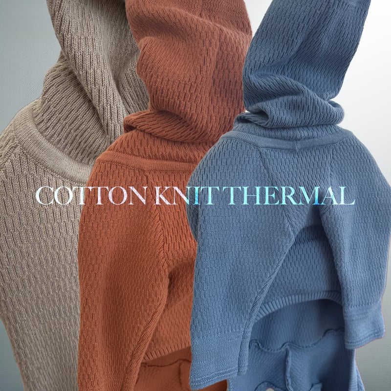 thermal knit rompers:terra-cotta <サーマルニットロンパース: