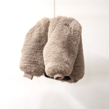 Eco-Fur zipup blouson-BEIGE //ｴｺﾌｧｰｼﾞｯﾌﾟｱｯﾌﾟﾌﾞﾙｿﾞﾝ- ﾍﾞｰｼﾞｭ