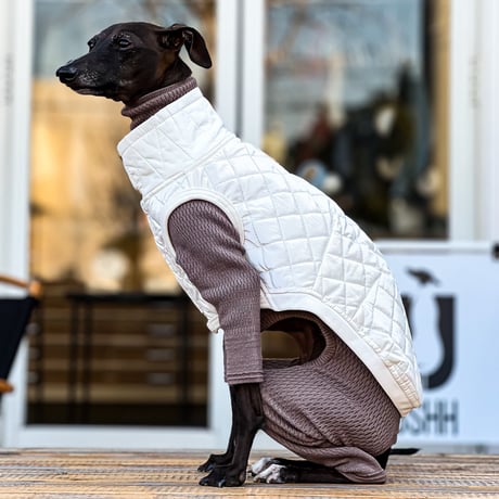 ENAMEL QUILTING VEST//エナメルキルティングベスト ENAMEL WHITE//エナメルホワイト