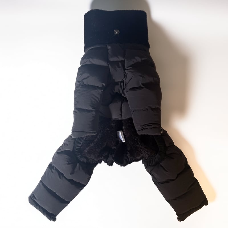 PREMIUM DOWN ECO FUR SNOW SUIT:ALL BLACK <ﾌﾟﾚﾐｱ
