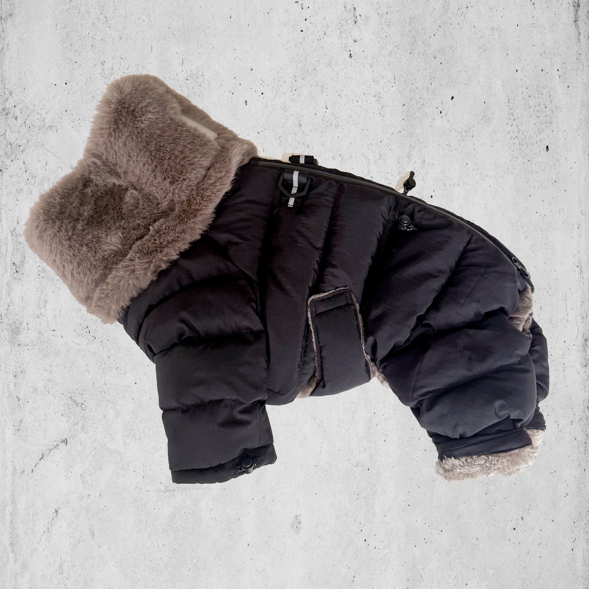 SNZ ECO FUR SNOW SUIT:BLACK <SNZｴｺﾌｧｰｽﾉｰｽｰﾂ: ﾌﾞ