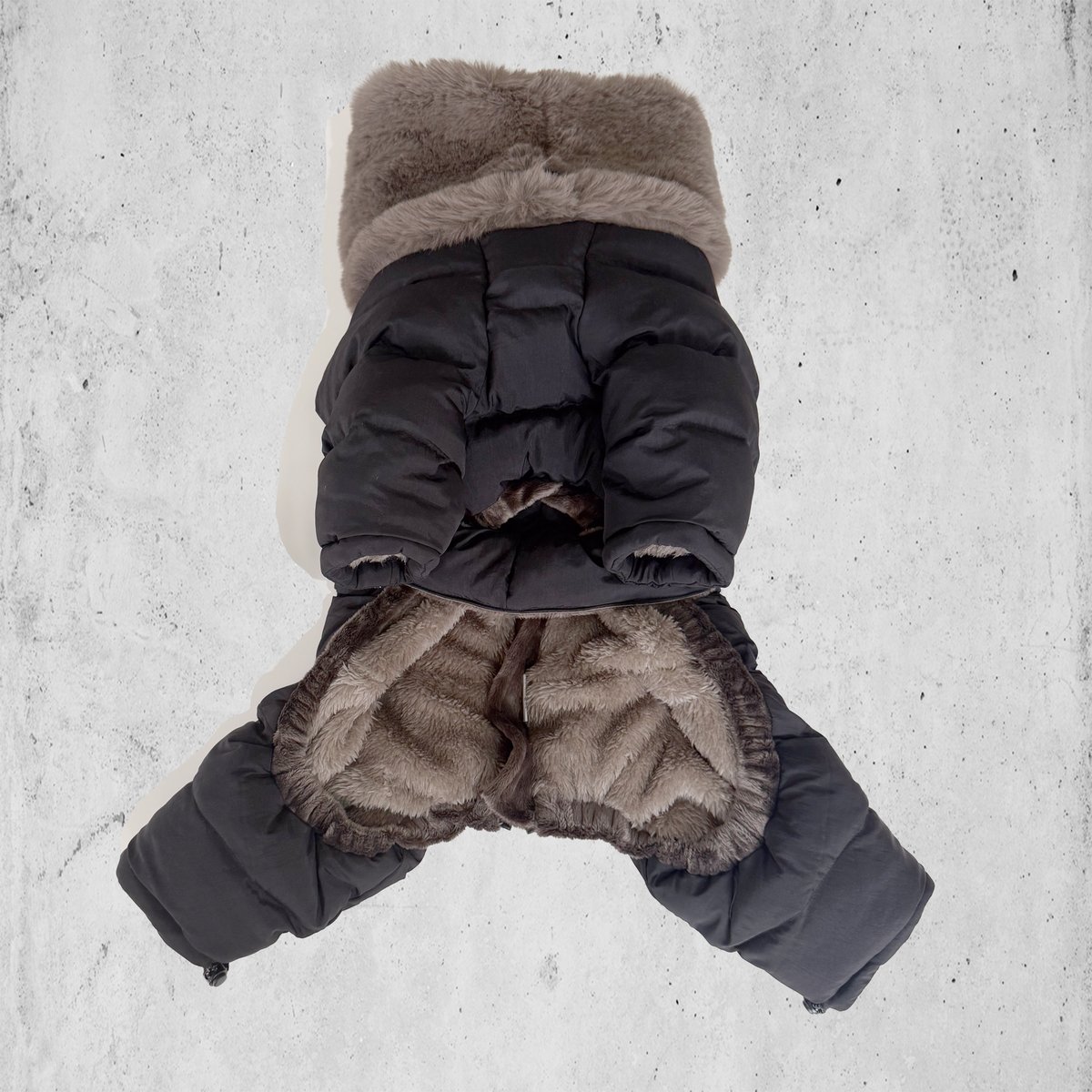 SNZ ECO FUR SNOW SUIT:BLACK <SNZｴｺﾌｧｰｽﾉｰｽｰﾂ: ﾌﾞ