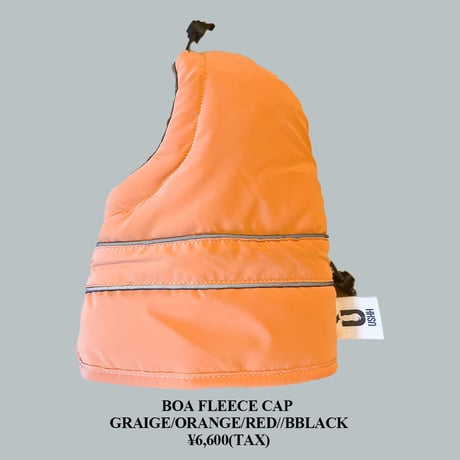 BACK FLEECE CAP <バックフリースキャップ>: ORANGE<オレンジ>