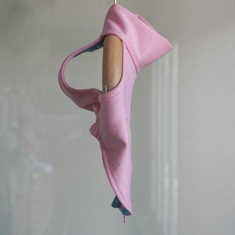 Neoprane zip-up half1/2 tops pink //ネオプレンジップアップ