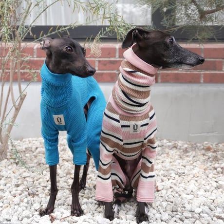 thermal knit rompers:Turquoise <サーマルニットロンパース:ターコイズ>