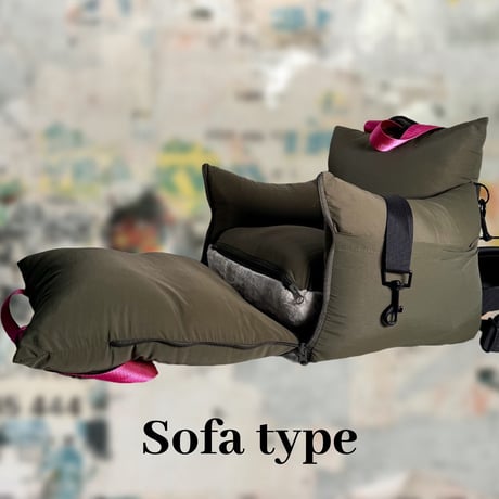 <USHH  BAG> <弱撥水タイプ>MULTI CARRY SOFA BED:マルチキャリーソファベッド:KHAKI GREEN