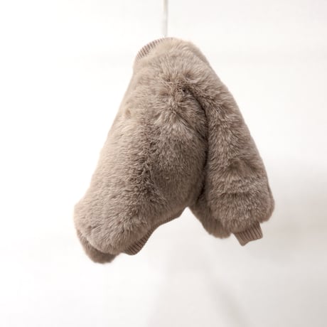 Eco-Fur zipup blouson-BEIGE //ｴｺﾌｧｰｼﾞｯﾌﾟｱｯﾌﾟﾌﾞﾙｿﾞﾝ- ﾍﾞｰｼﾞｭ