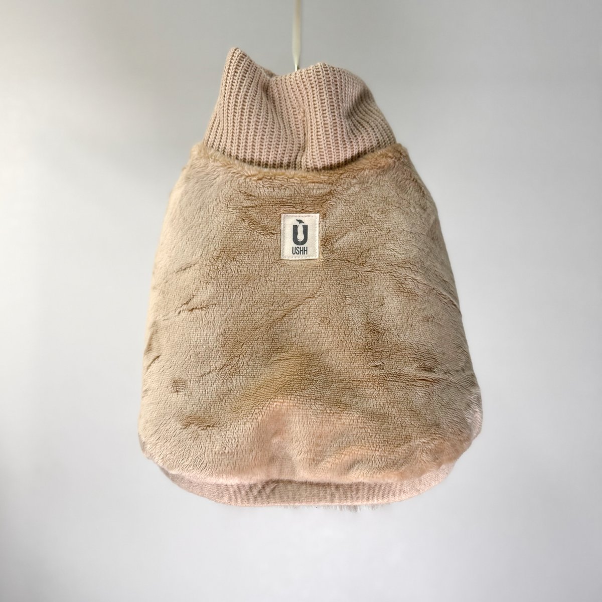 ECO FUR SHORT VEST:Light beige//エコファーショートベスト: ラ