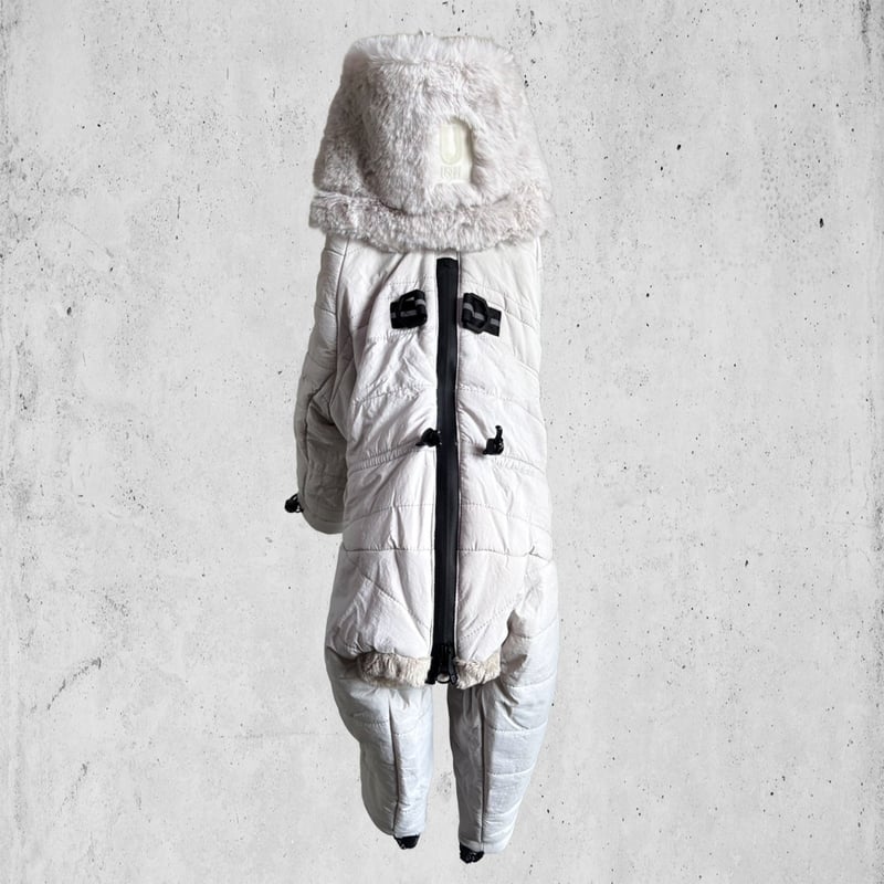 2025NEW ECO FUR SNOW SUIT:SILVER GREY<ｴｺﾌｧｰｽﾉｰｽ