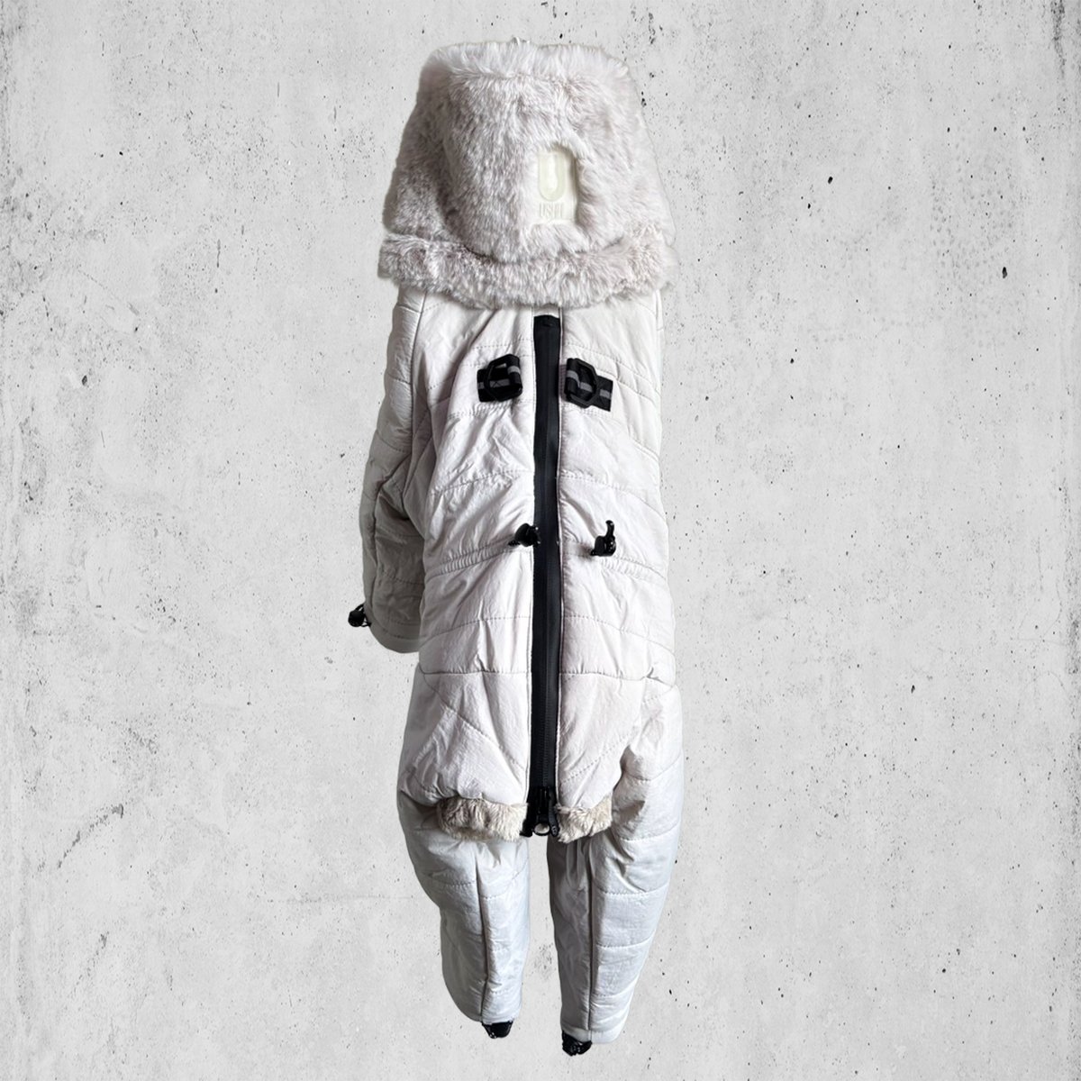 2025NEW ECO FUR SNOW SUIT:SILVER GREY<ｴｺﾌｧｰｽﾉｰｽ