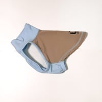 Rush guard half1/2 tops:sax blue*light beige// ラッシュガードハーフトップ:ｻｯｸｽﾌﾞﾙｰ*ﾗｲﾄﾍﾞｰｼﾞｭ