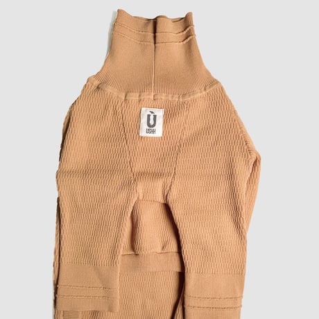 Thermal knit tops:camel// サーマルニットトップス:キャメル