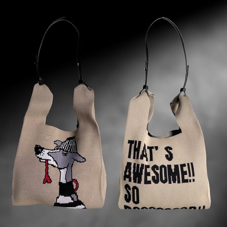 Jaquard knit bag // ジャガードニットバッグ