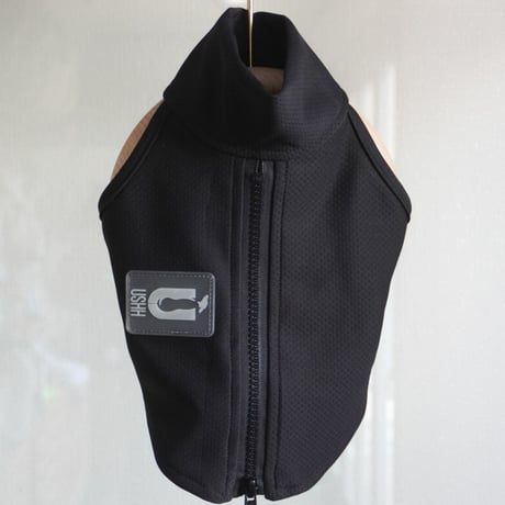 Neoprane zip-up half1/2 tops BLACK //ネオプレンジップアップハーフトップ ﾌﾞﾗｯｸ