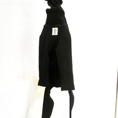 thermal knit rompers: black <サーマルニットロンパース：ブラック>