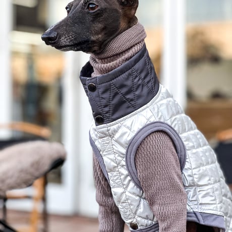 ENAMEL QUILTING VEST//エナメルキルティングベスト SILVER//シルバー
