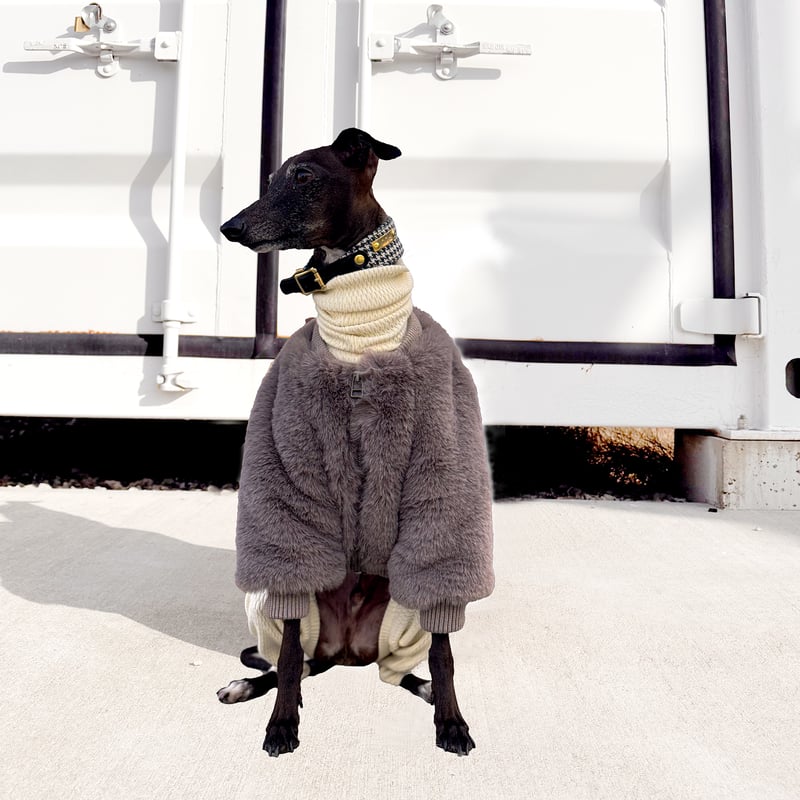 Eco-Fur zipup blouson-KHAKI //ｴｺﾌｧｰｼﾞｯﾌﾟｱｯﾌﾟﾌﾞﾙ