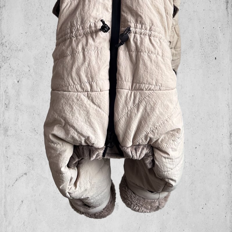 2025NEW ECO FUR SNOW SUIT:BEIGE<ｴｺﾌｧｰｽﾉｰｽｰﾂ: ベー