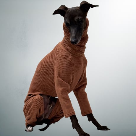thermal knit rompers:terra-cotta <サーマルニットロンパース:テラコッタ>
