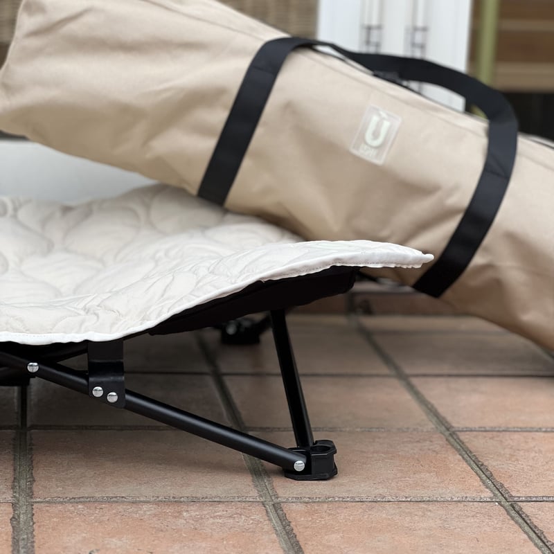 QUILTING DOG COT :<ECRU> // キルティングドッグコット: <エクリ