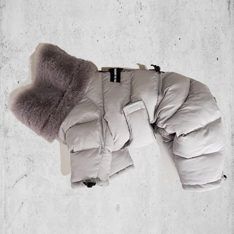 SNZ ECO FUR SNOW SUIT:SILVER GREY  <SNZｴｺﾌｧｰｽﾉｰｽｰﾂ: ｼﾙﾊﾞｰｸﾞﾚｰ>