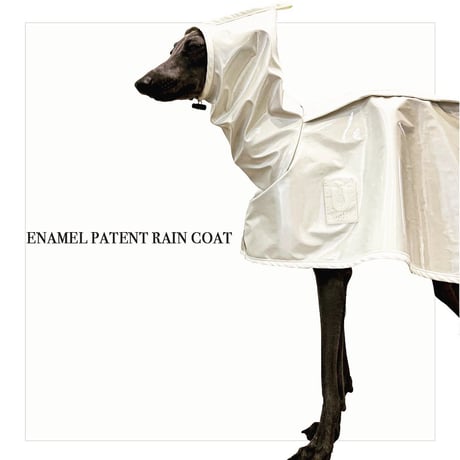 Enamel patent  rain coat: greige//エナメルパテントレインコート:グレージュ