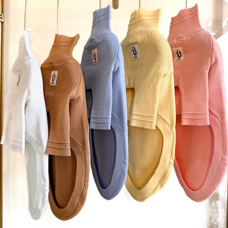 Thermal knit tops:sax// サーマルニットトップス:サックス
